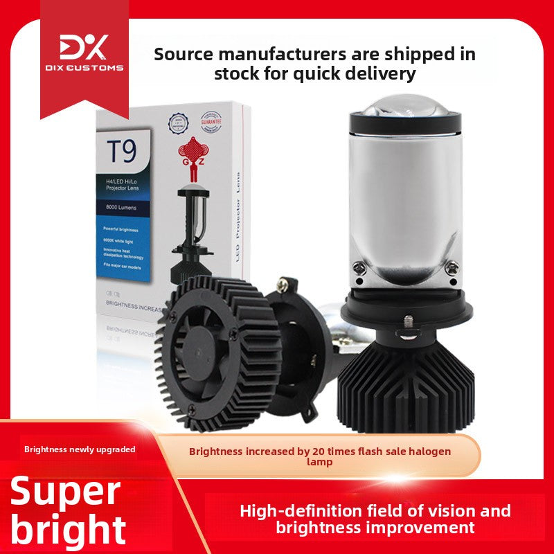 Factory in stock T9Lens H4Integrated High and Low Beam Car Light Universal Headlight for Cars and Motorcycles LED The headlights are super bright