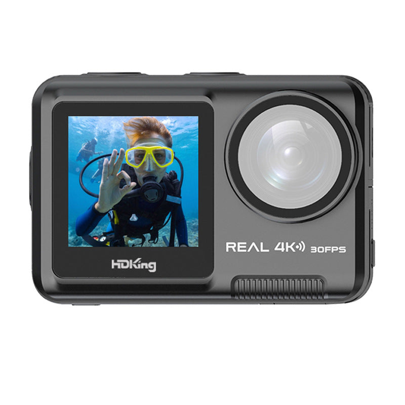 True4K60P Outdoor Sports Camera WIFI Dual Screen Sports DV Anti-Shake Diving Camera10Beige Waterproof