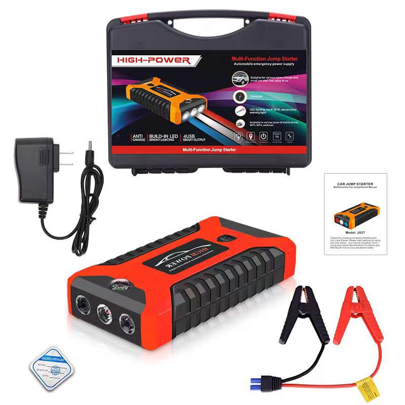 Car and Motorcycle Emergency Jump Starter Large Capacity Car Starter12v Jump Starter Electric Ignition Device Battery Power Bank