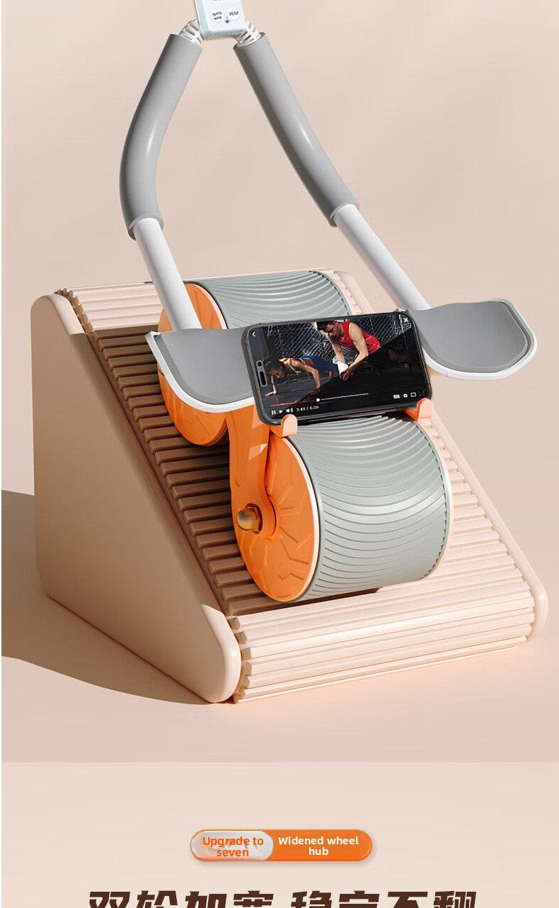 Abdominal Wheel Automatic Rebound Belly Contracting and Abdominal Rolling Exercise Abdominal Muscle Training Artifact Unisex Household Elbow Support Roller Fitness Equipment