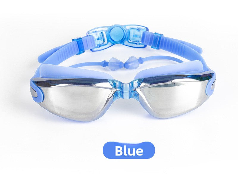 Adult Diving Electroplated Swimming Goggles with Waterproof Anti-fog HD Silicone Swimming Glasses Wholesale Goggles