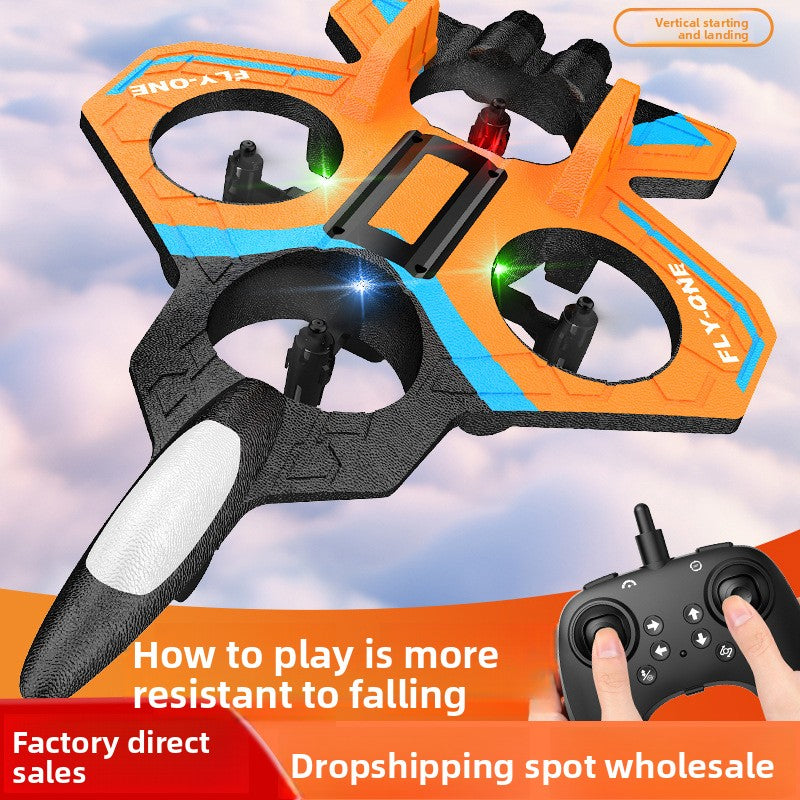 2025New Remote Control Foam Drone Fighter Children's Toy Long Battery Life Durable Luminous Aircraft Manufacturer