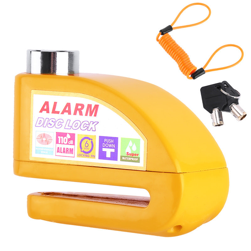 Motorcycle disc brake lock alarm, electric bike lock, bicycle, mountain bike, motorcycle brake disc anti-theft lock, riding equipment