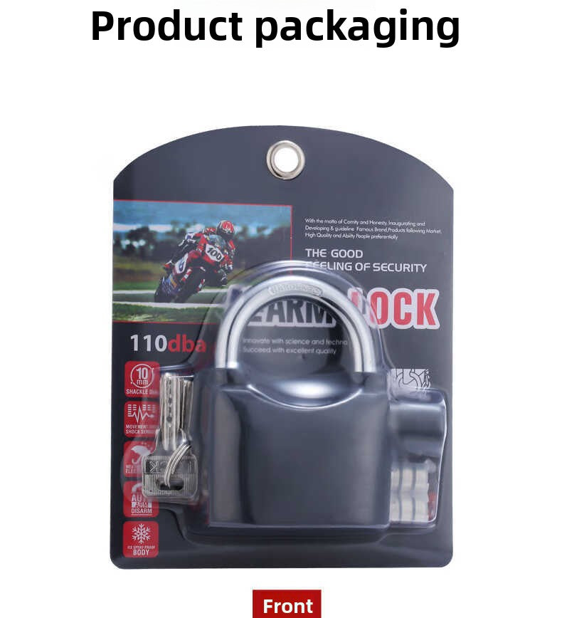 Electric Scooter Anti-Theft Alarm Lock Padlock Motorcycle Electric Bike Bicycle Anti-Theft Lock Outdoor Gate Lock Waterproof