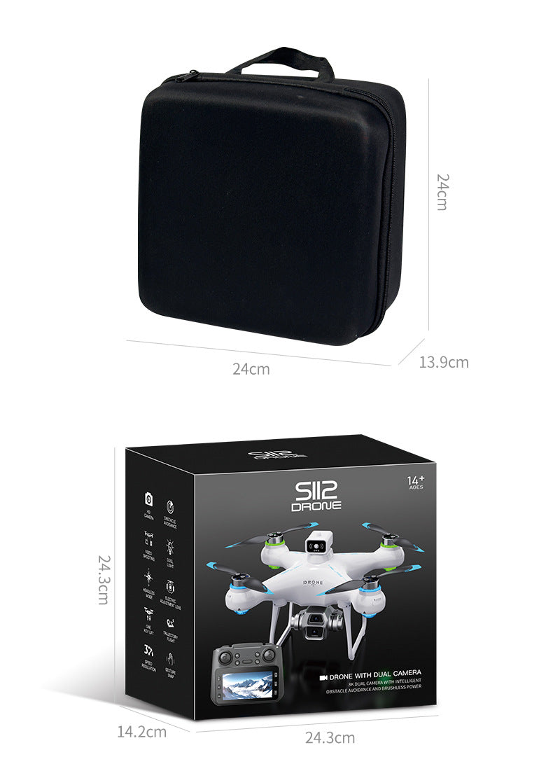 New Product S112Brushless drone aerial photography high-definition aircraft with large screen control8K Long Battery Life Remote Control Airplane