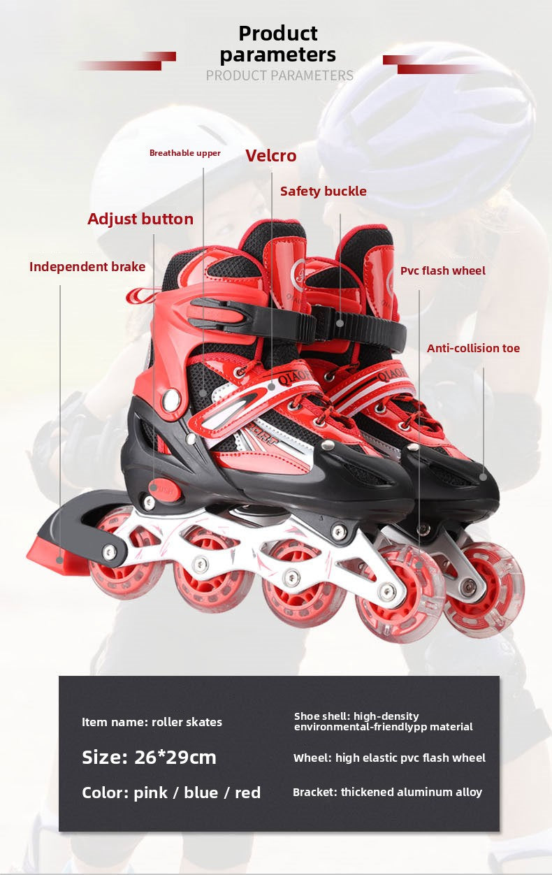 PVC Children's Roller Skates Universal Roller Skates Professional Adult Roller Skates Speed Skates Inline Skates Sliding Shoes Wholesale