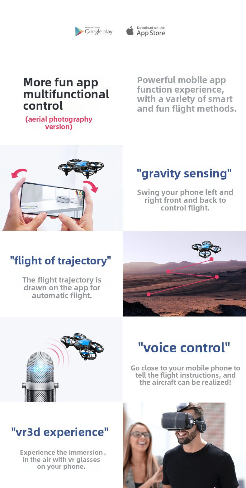 Gesture Sensing Drone V8Drone Aerial Photography HD Elementary School Students Small Remote Control Aircraft Mini Aircraft