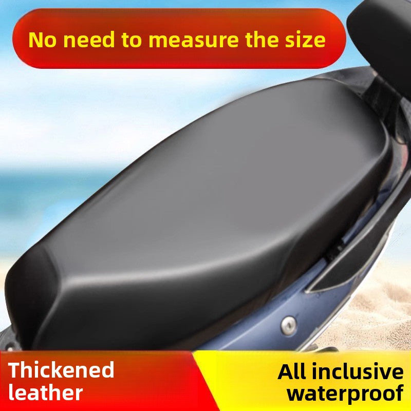 Universal All-Season Electric Vehicle Seat Cushion Cover Motorcycle Universal Leather Seat Cushion Cover Thickened Waterproof Sunproof Universal Size