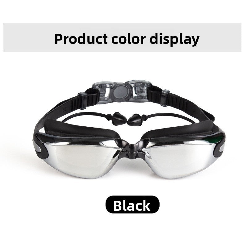 Adult Diving Electroplated Swimming Goggles with Waterproof Anti-fog HD Silicone Swimming Glasses Wholesale Goggles