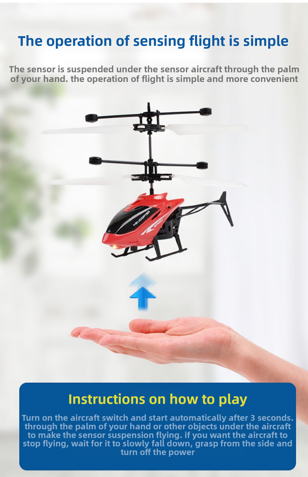 Remote Control Aircraft Helicopter Rechargeable Children's Toy Boy Induction Suspension UAV Aircraft Girl