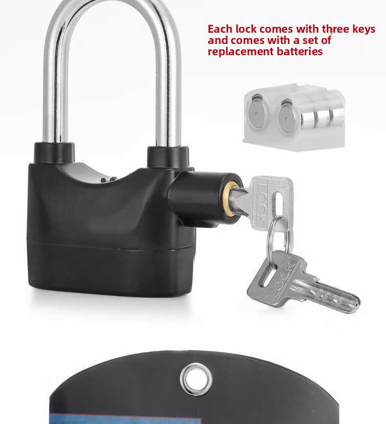 Electric Scooter Anti-Theft Alarm Lock Padlock Motorcycle Electric Bike Bicycle Anti-Theft Lock Outdoor Gate Lock Waterproof