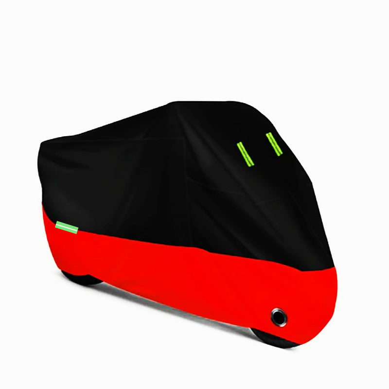 Two-tone Motorcycle Cover  Rainproof Thickened Three-Layer Color-Block Motorcycle Cover Sun Protection Shade