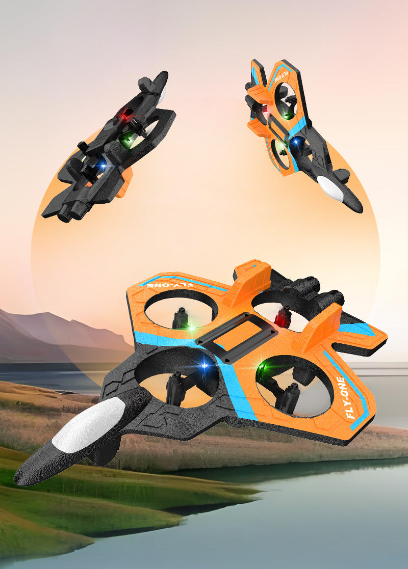 2025New Remote Control Foam Drone Fighter Children's Toy Long Battery Life Durable Luminous Aircraft Manufacturer