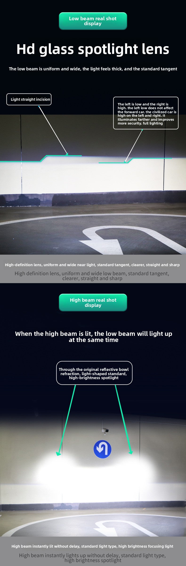 Factory in stock T9Lens H4Integrated High and Low Beam Car Light Universal Headlight for Cars and Motorcycles LED The headlights are super bright