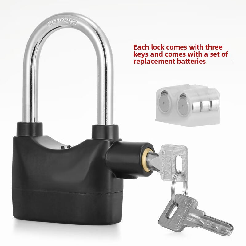 Electric Scooter Anti-Theft Alarm Lock Padlock Motorcycle Electric Bike Bicycle Anti-Theft Lock Outdoor Gate Lock Waterproof