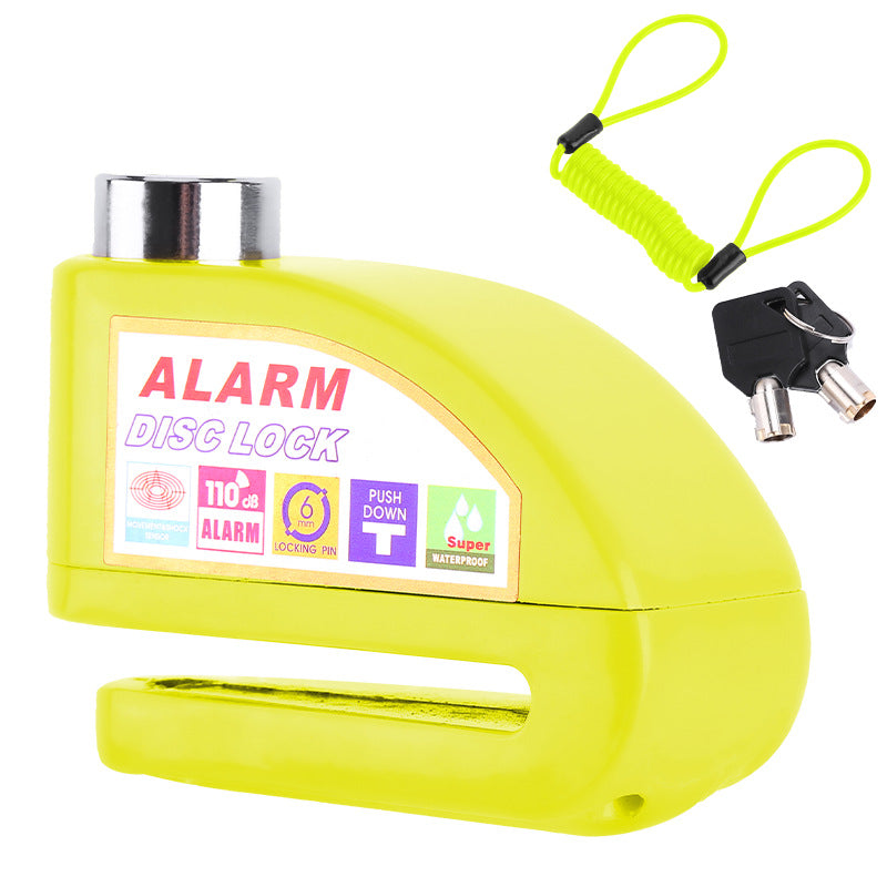Motorcycle disc brake lock alarm, electric bike lock, bicycle, mountain bike, motorcycle brake disc anti-theft lock, riding equipment