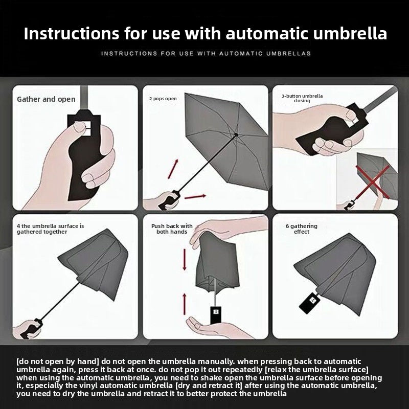 Fully Automatic Folding Umbrella8-12Bone Man Large Double Female Sunshade Umbrella for Rain and Sun Protection Advertising Umbrella
