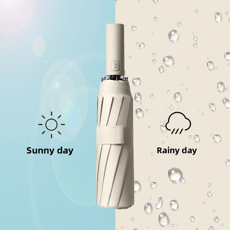 Fully Automatic Folding Umbrella8-12Bone Man Large Double Female Sunshade Umbrella for Rain and Sun Protection Advertising Umbrella