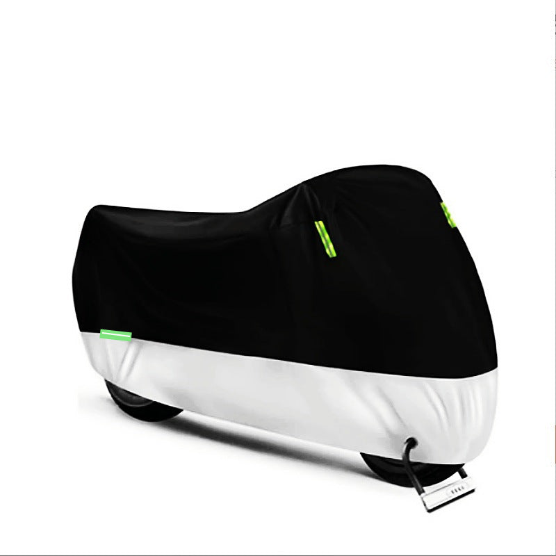 Two-tone Motorcycle Cover  Rainproof Thickened Three-Layer Color-Block Motorcycle Cover Sun Protection Shade