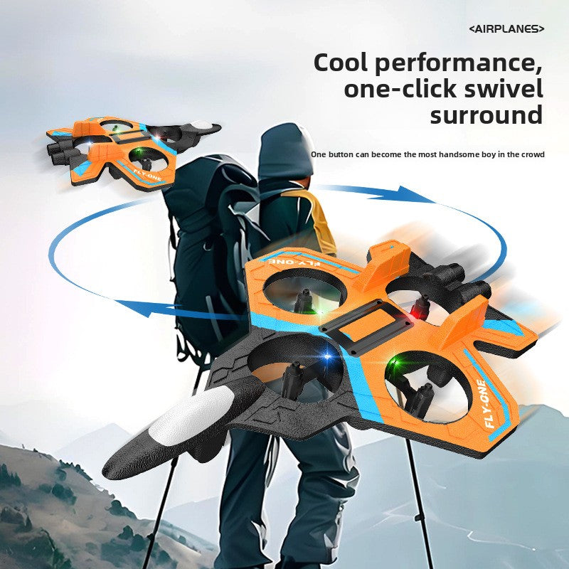 2025New Remote Control Foam Drone Fighter Children's Toy Long Battery Life Durable Luminous Aircraft Manufacturer