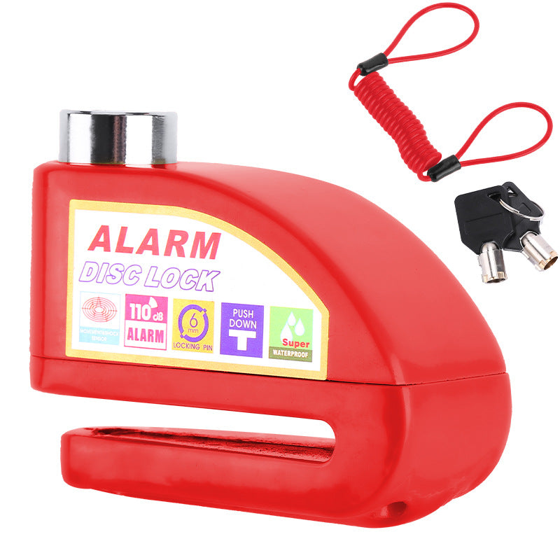 Motorcycle disc brake lock alarm, electric bike lock, bicycle, mountain bike, motorcycle brake disc anti-theft lock, riding equipment