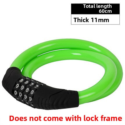 Motorcycle Bicycle Combination Lock Mountain Bike Lock Equipment Bicycle Accessories Anti-theft Lock Electric Bike Steel Wire Lock Ring Lock