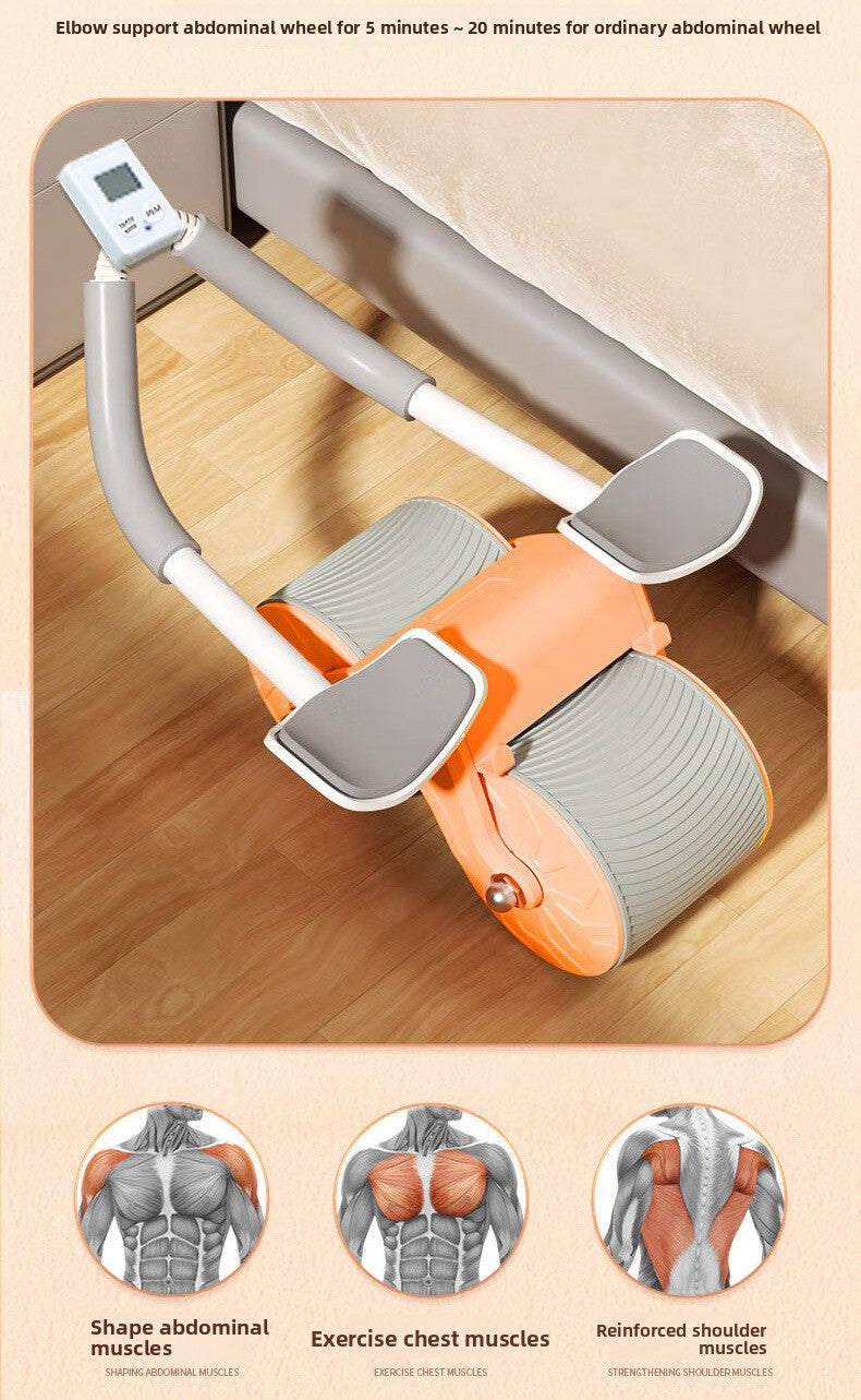 Abdominal Wheel Automatic Rebound Belly Contracting and Abdominal Rolling Exercise Abdominal Muscle Training Artifact Unisex Household Elbow Support Roller Fitness Equipment