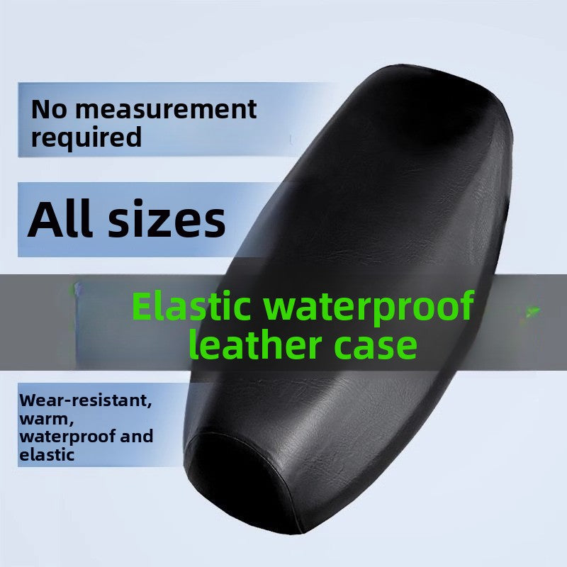 Universal All-Season Electric Vehicle Seat Cushion Cover Motorcycle Universal Leather Seat Cushion Cover Thickened Waterproof Sunproof Universal Size