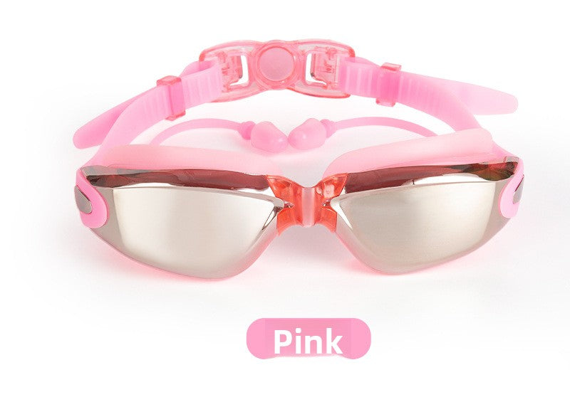 Adult Diving Electroplated Swimming Goggles with Waterproof Anti-fog HD Silicone Swimming Glasses Wholesale Goggles