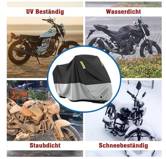 Two-tone Motorcycle Cover  Rainproof Thickened Three-Layer Color-Block Motorcycle Cover Sun Protection Shade