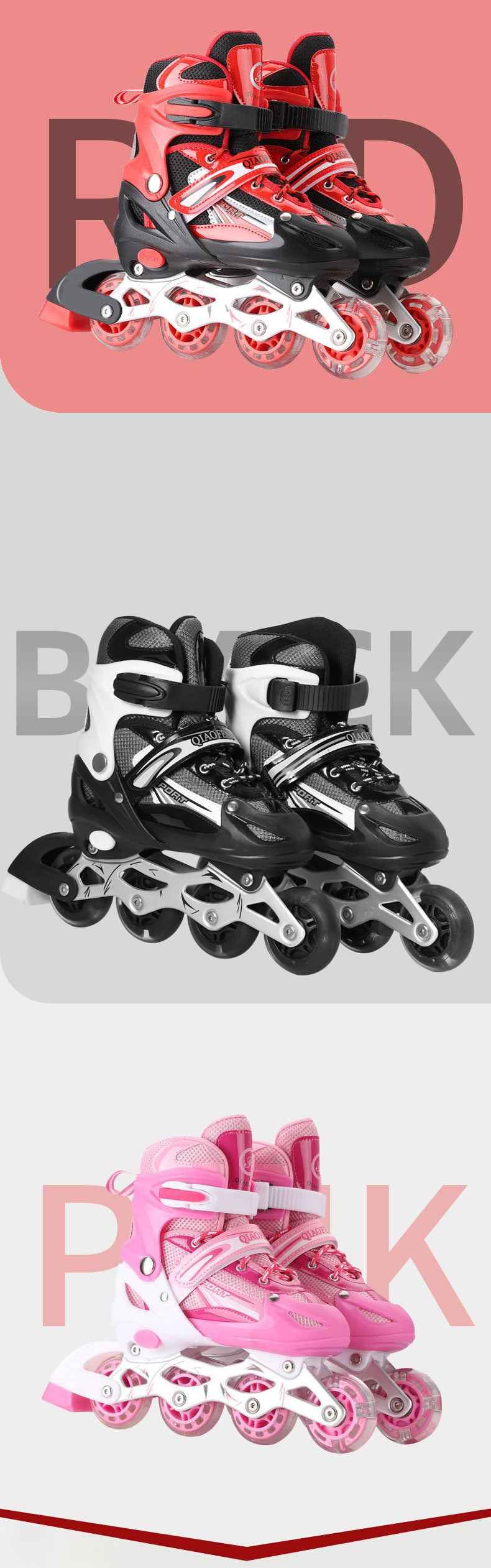 PVC Children's Roller Skates Universal Roller Skates Professional Adult Roller Skates Speed Skates Inline Skates Sliding Shoes Wholesale