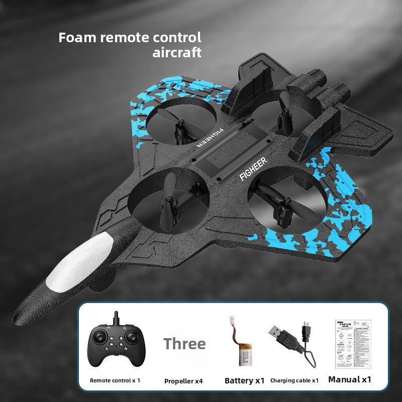 2025New Remote Control Foam Drone Fighter Children's Toy Long Battery Life Durable Luminous Aircraft Manufacturer