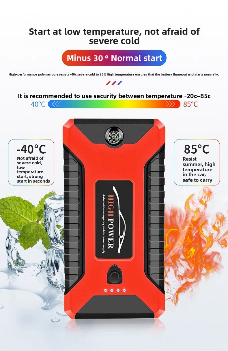 Car and Motorcycle Emergency Jump Starter Large Capacity Car Starter12v Jump Starter Electric Ignition Device Battery Power Bank