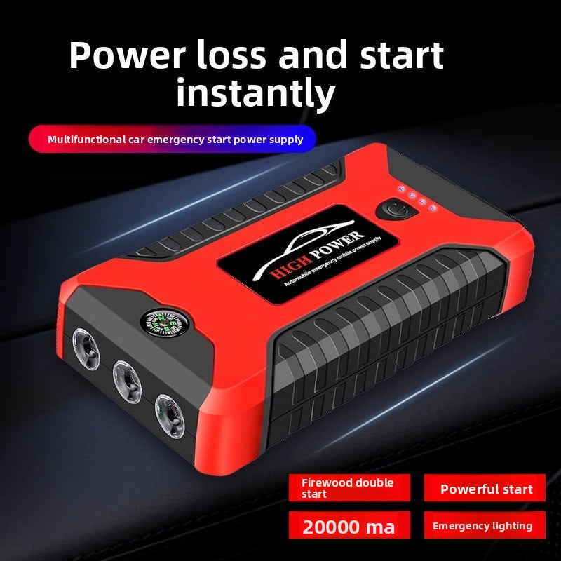 Car and Motorcycle Emergency Jump Starter Large Capacity Car Starter12v Jump Starter Electric Ignition Device Battery Power Bank