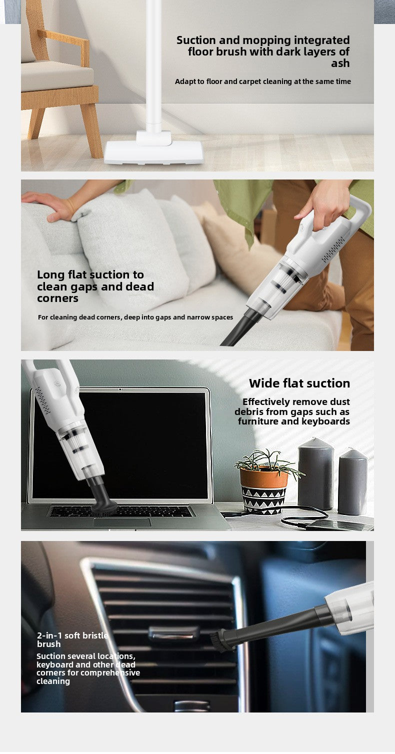 Handheld Household Wireless Charging Vacuum Cleaner Car Large Suction Small Vacuum and Mop Combo Floor Cleaning Machine Vacuum Cleaner