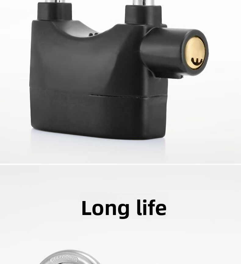 Electric Scooter Anti-Theft Alarm Lock Padlock Motorcycle Electric Bike Bicycle Anti-Theft Lock Outdoor Gate Lock Waterproof
