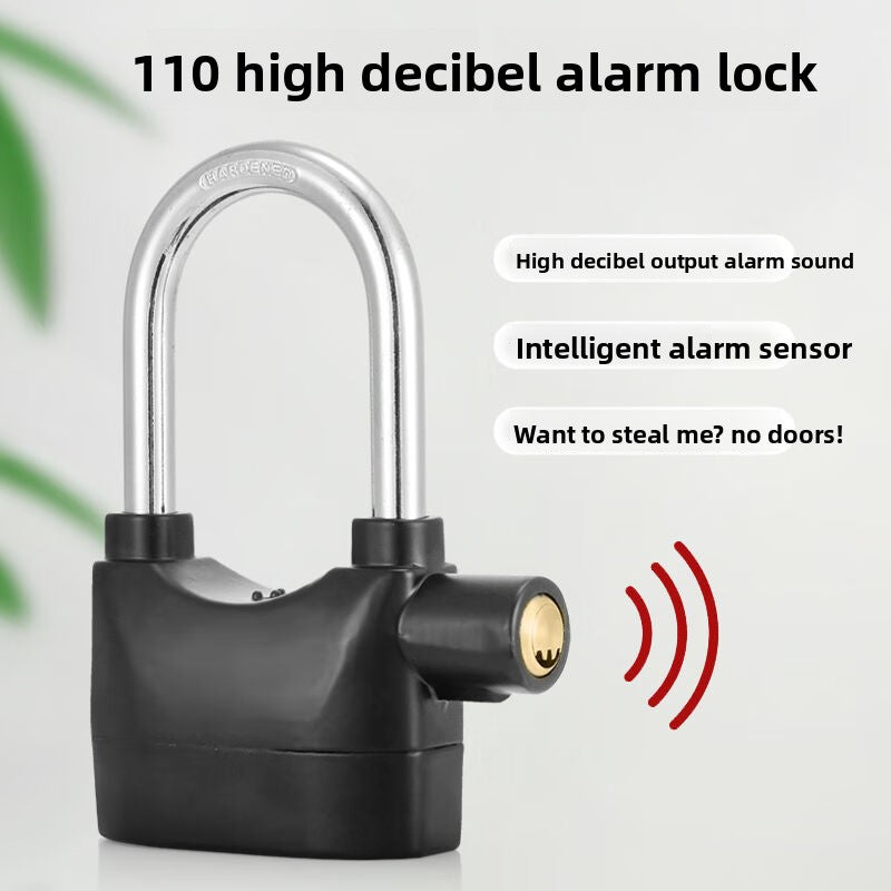 Electric Scooter Anti-Theft Alarm Lock Padlock Motorcycle Electric Bike Bicycle Anti-Theft Lock Outdoor Gate Lock Waterproof