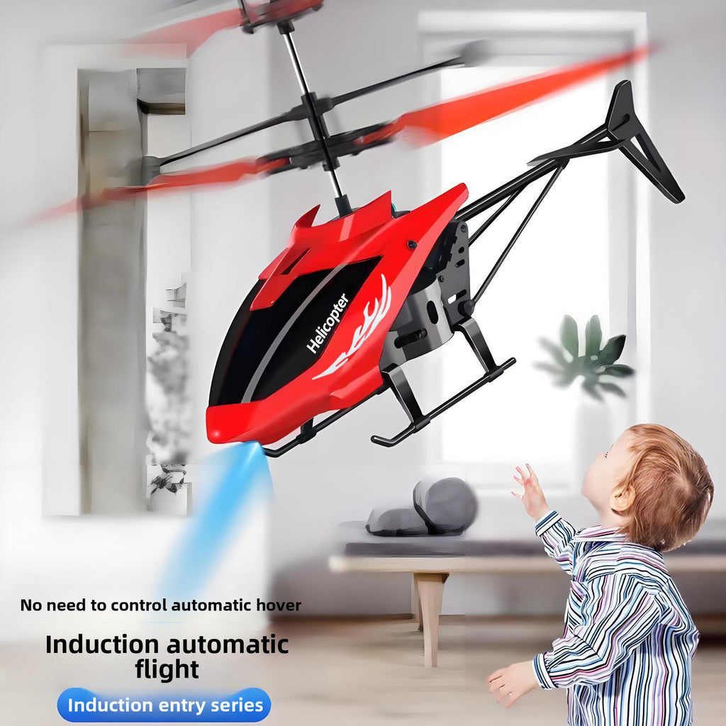 Remote Control Aircraft Helicopter Rechargeable Children's Toy Boy Induction Suspension UAV Aircraft Girl