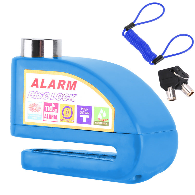 Motorcycle disc brake lock alarm, electric bike lock, bicycle, mountain bike, motorcycle brake disc anti-theft lock, riding equipment