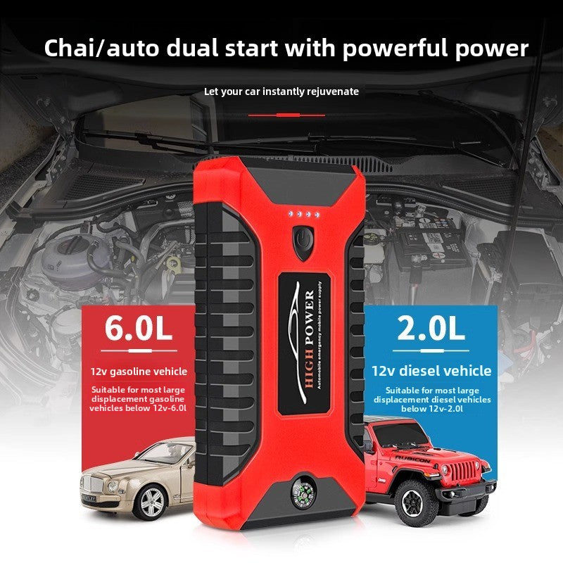 Car and Motorcycle Emergency Jump Starter Large Capacity Car Starter12v Jump Starter Electric Ignition Device Battery Power Bank