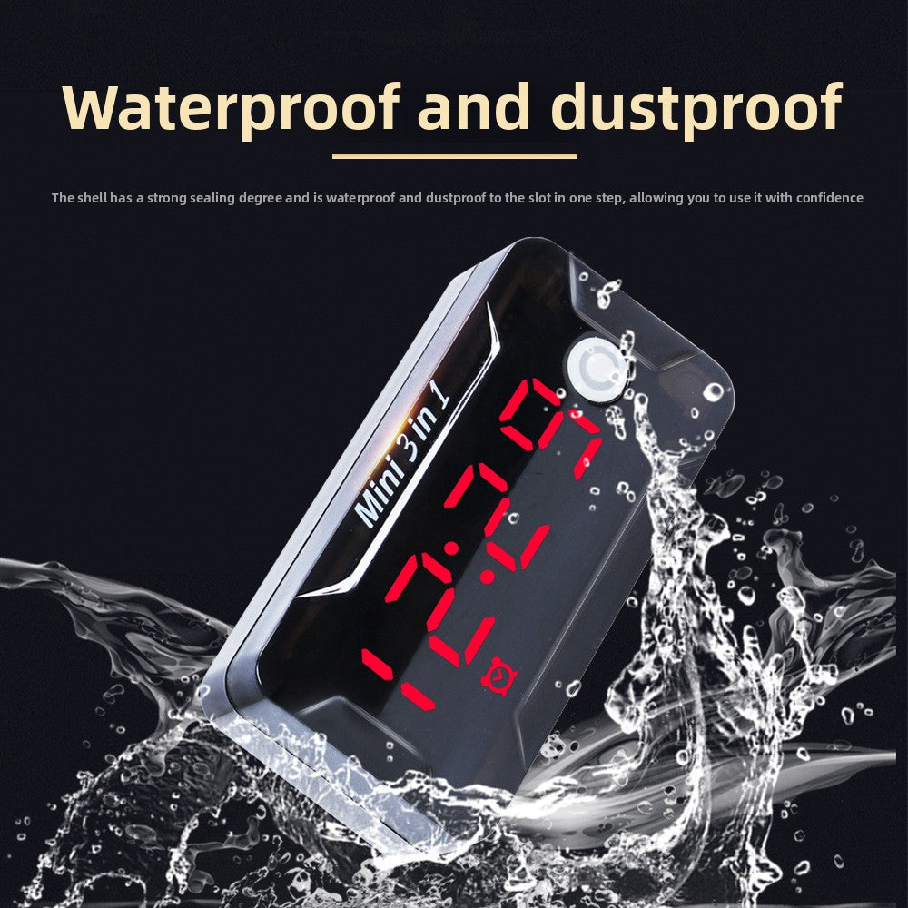 Waterproof Voltmeter Head Voltage Time Temperature Three-in-One Switch Electric Vehicle Battery Car Motorcycle Modification Accessories Time Voltage Temperature Switch-LCD Display Electric Motorcycle Universal