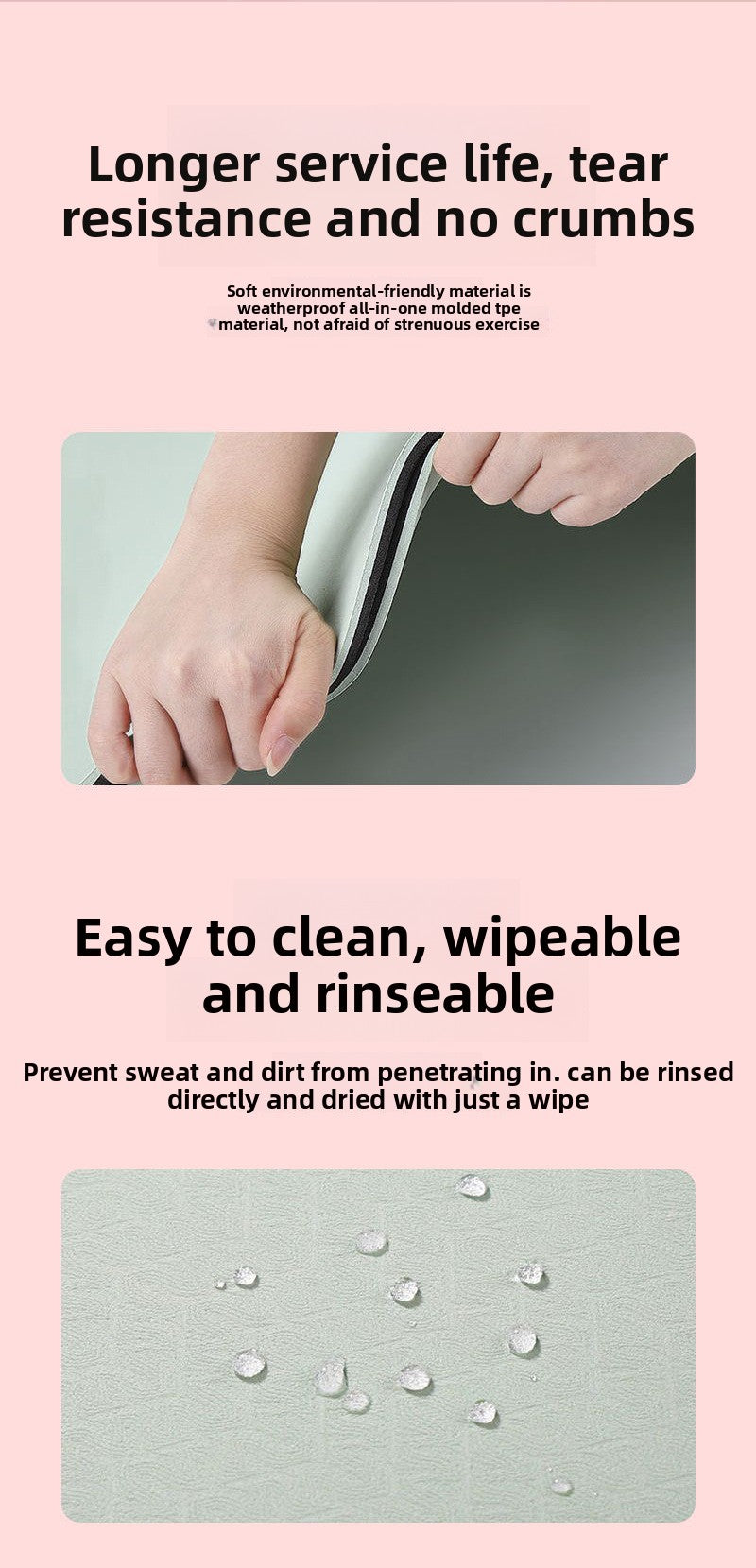 New two-tone TPE Yoga Mat Thickened Silent Shock Absorption Non-Slip Dance Mat Clearance Home Exercise Fitness Mat