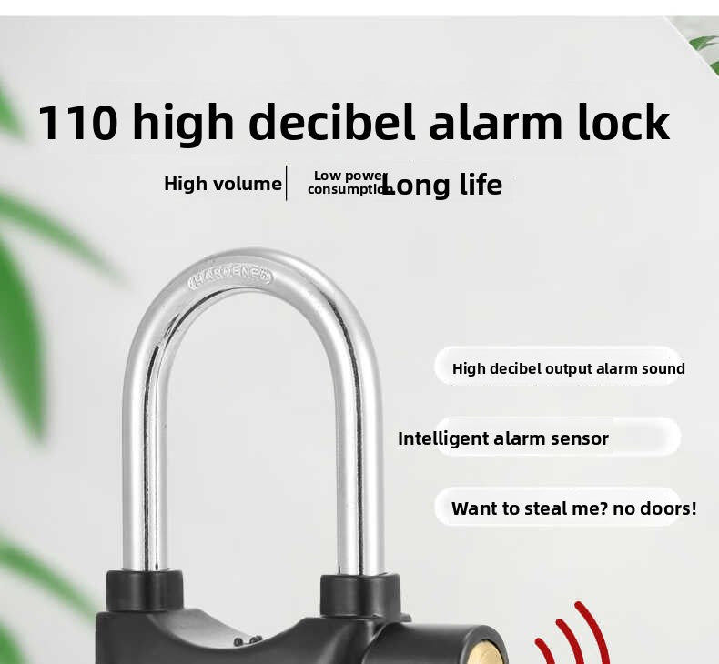 Electric Scooter Anti-Theft Alarm Lock Padlock Motorcycle Electric Bike Bicycle Anti-Theft Lock Outdoor Gate Lock Waterproof