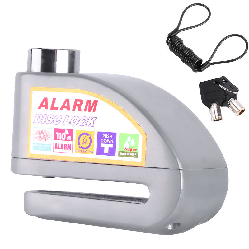 Motorcycle disc brake lock alarm, electric bike lock, bicycle, mountain bike, motorcycle brake disc anti-theft lock, riding equipment