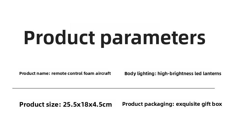 2025New Remote Control Foam Drone Fighter Children's Toy Long Battery Life Durable Luminous Aircraft Manufacturer