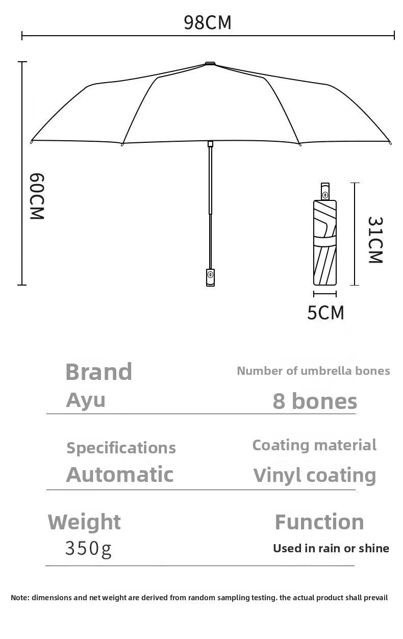 Fully Automatic Folding Umbrella8-12Bone Man Large Double Female Sunshade Umbrella for Rain and Sun Protection Advertising Umbrella