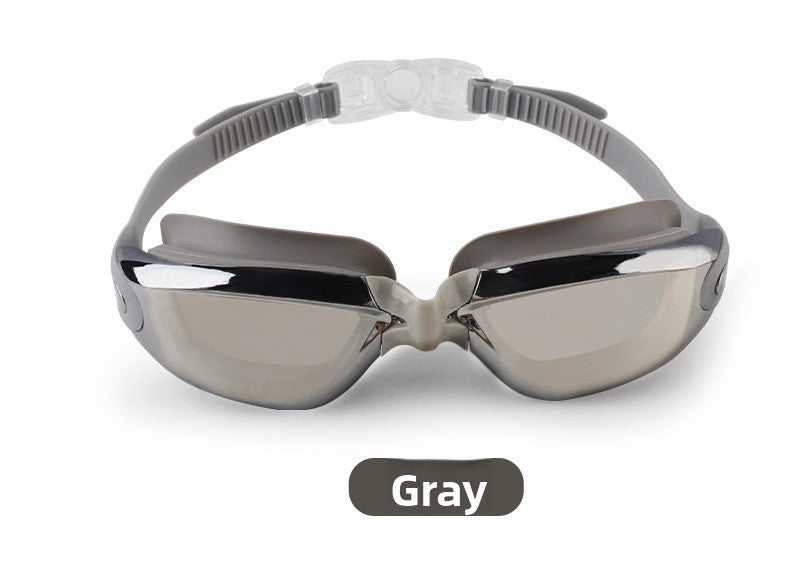 Adult Diving Electroplated Swimming Goggles with Waterproof Anti-fog HD Silicone Swimming Glasses Wholesale Goggles