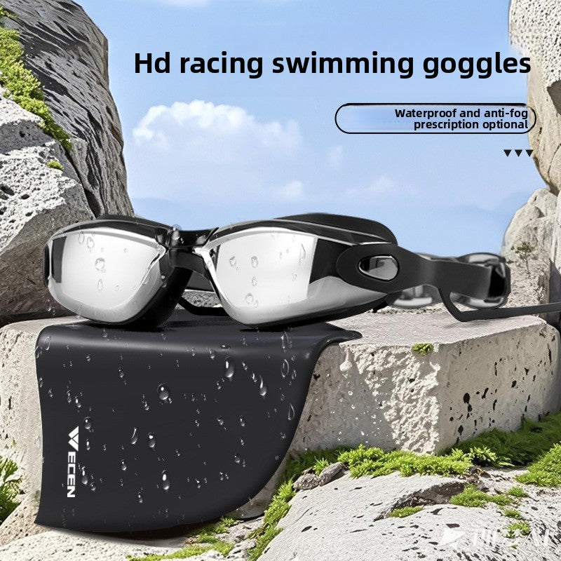 Adult Diving Electroplated Swimming Goggles with Waterproof Anti-fog HD Silicone Swimming Glasses Wholesale Goggles