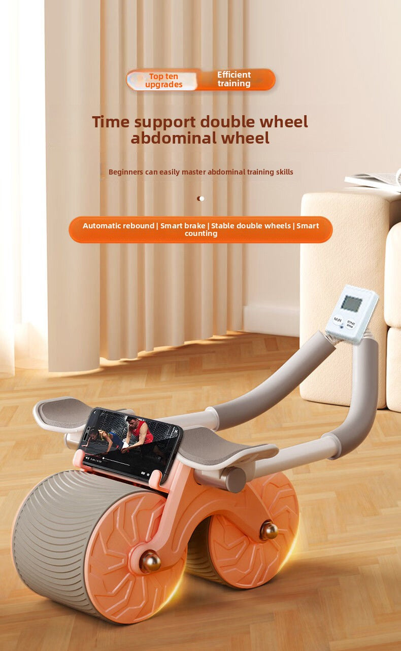 Abdominal Wheel Automatic Rebound Belly Contracting and Abdominal Rolling Exercise Abdominal Muscle Training Artifact Unisex Household Elbow Support Roller Fitness Equipment