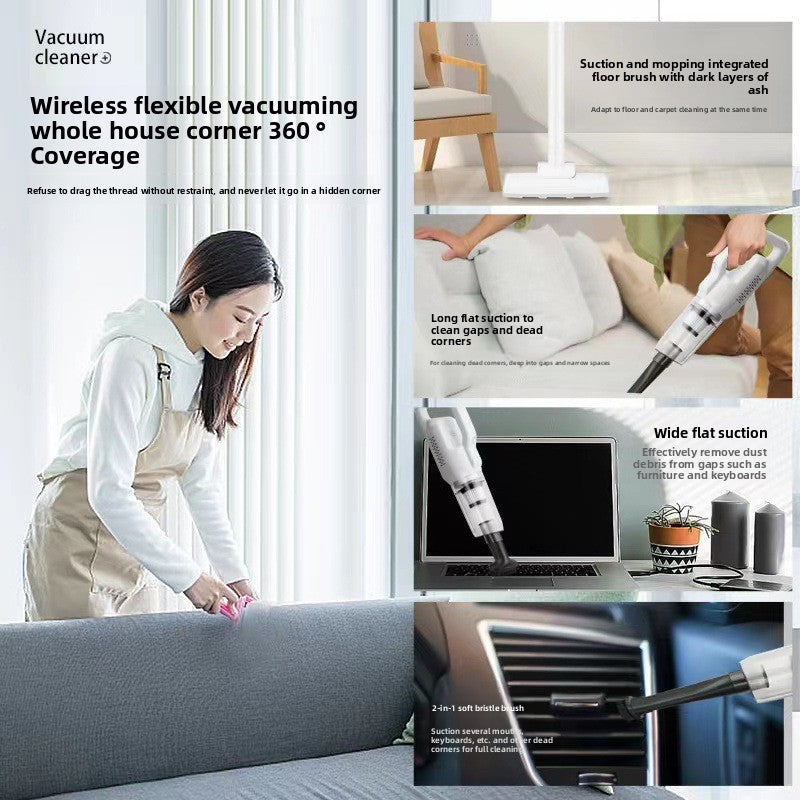 Handheld Household Wireless Charging Vacuum Cleaner Car Large Suction Small Vacuum and Mop Combo Floor Cleaning Machine Vacuum Cleaner